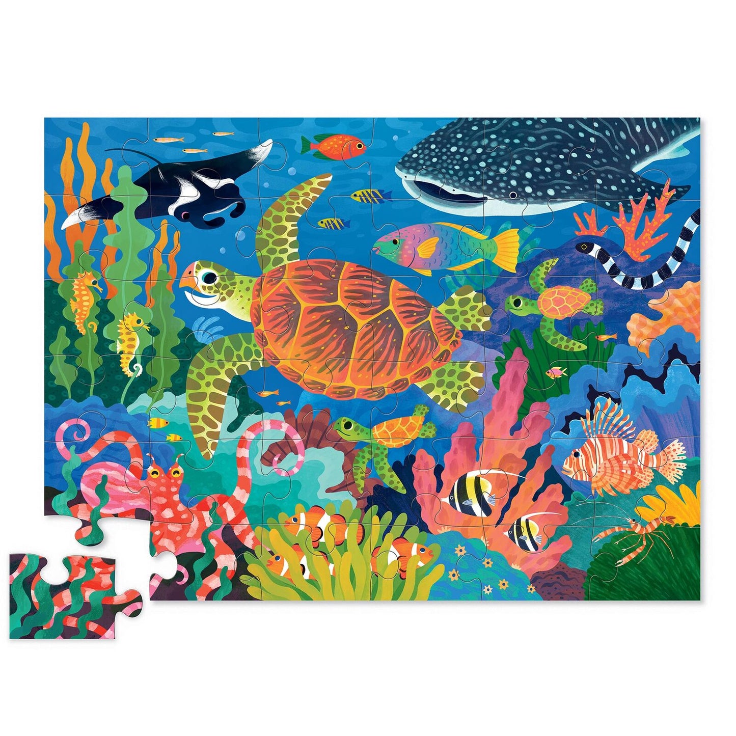Crocodile Creek Classic Floor Puzzle 36 Piece - Sea Turtle