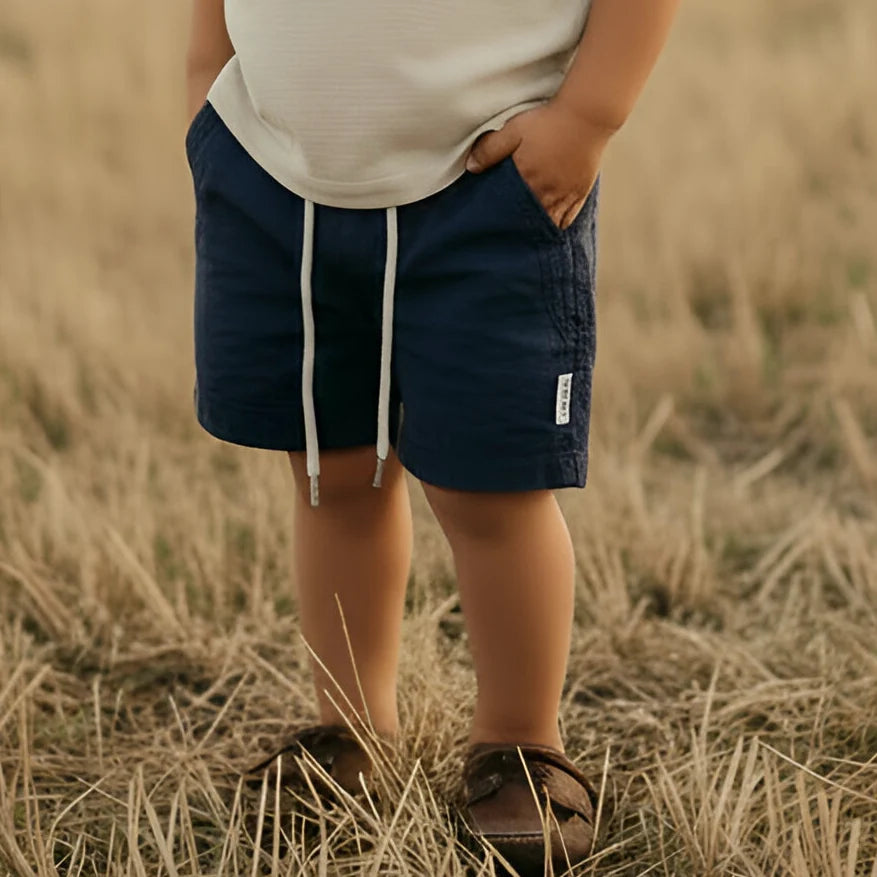LOVE HENRY | SONNY SHORTS | NAVY LINEN