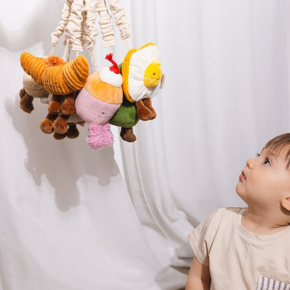 LIVING TEXTILES STROLLER TOYS 2 PACK | AVOCADO AND EGG ON TOAST