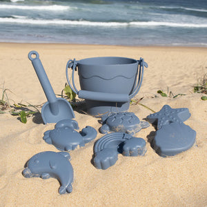 Playground Silicone Beach Set - Steel Blue