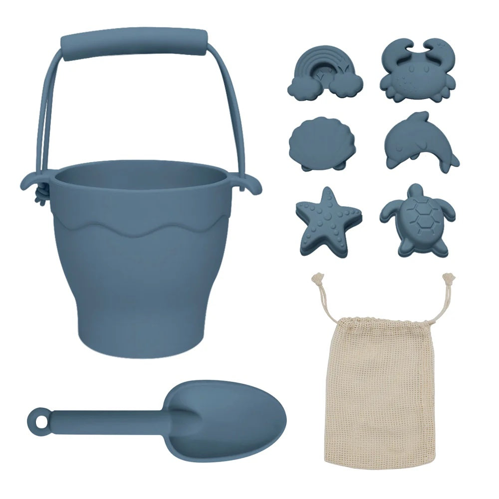 Playground Silicone Beach Set - Steel Blue