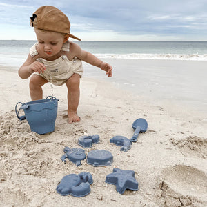 Playground Silicone Beach Set - Steel Blue