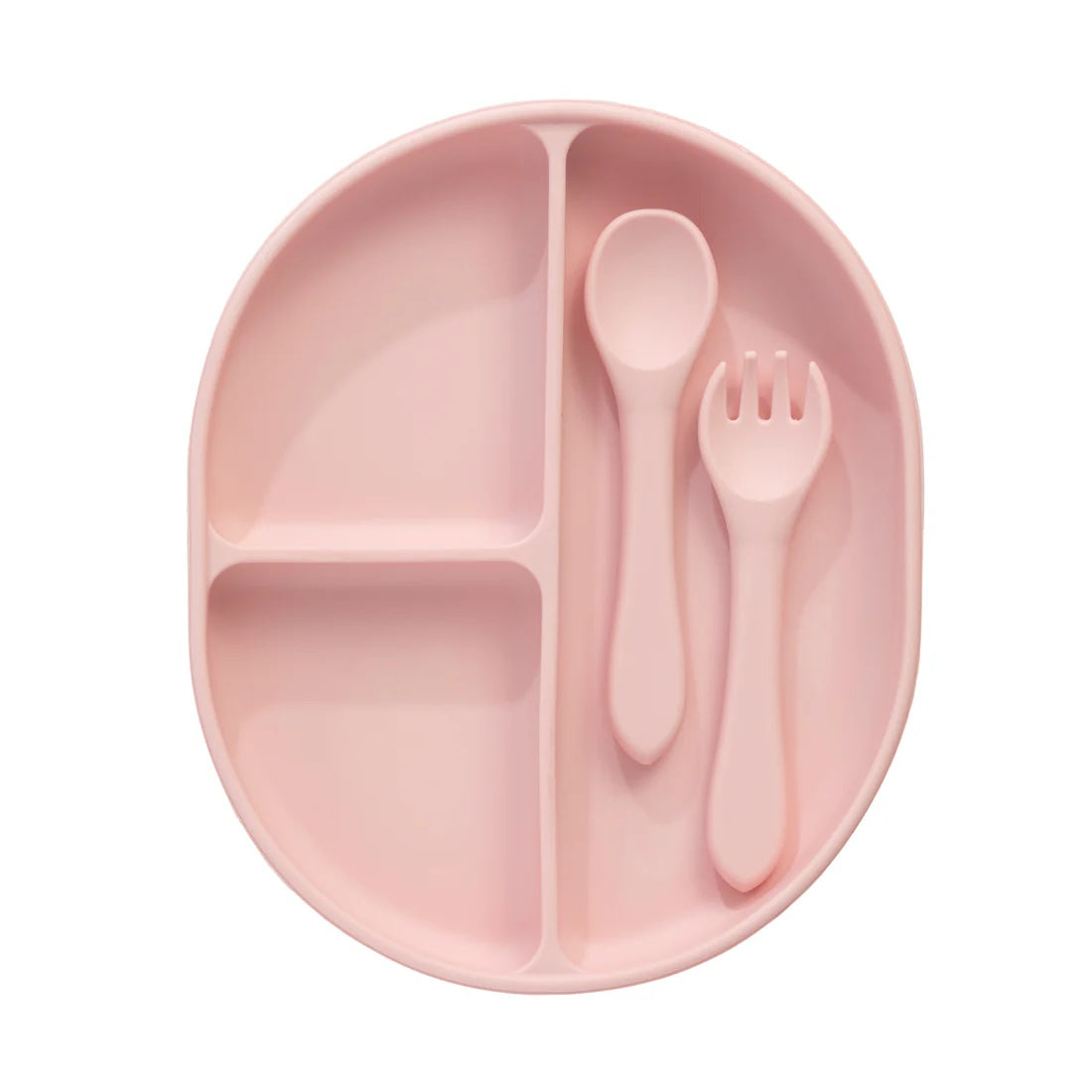 Playground Silicone Feeding Set - Light Pink - Angus & Dudley Collections