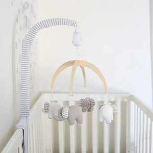 Living Textiles Baby Nursery Musical Mobile - Elephants