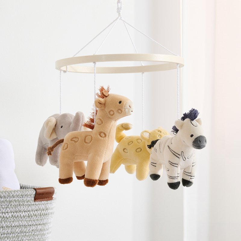 LIVING TEXTILES BABY NURSERY MUSICAL MOBILE | ROAM AND ROAR