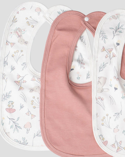 LITTLE LINEN BABY JERSEY BIB 5 PACK | HARVEST BUNNY