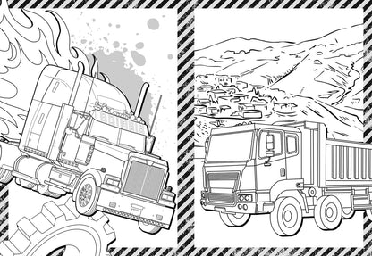 KIDS 1000 STICKER AND COLOUR BOOK | MIGHTY MACHINES