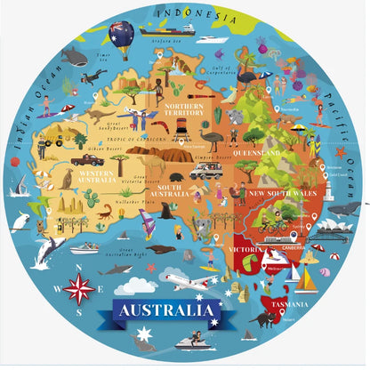 SASSI | PUZZLE AND BOOK SET 210 PCE | AUSTRALIA