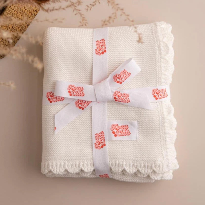 KOZY CLUB KNIT BLANKET | MILK