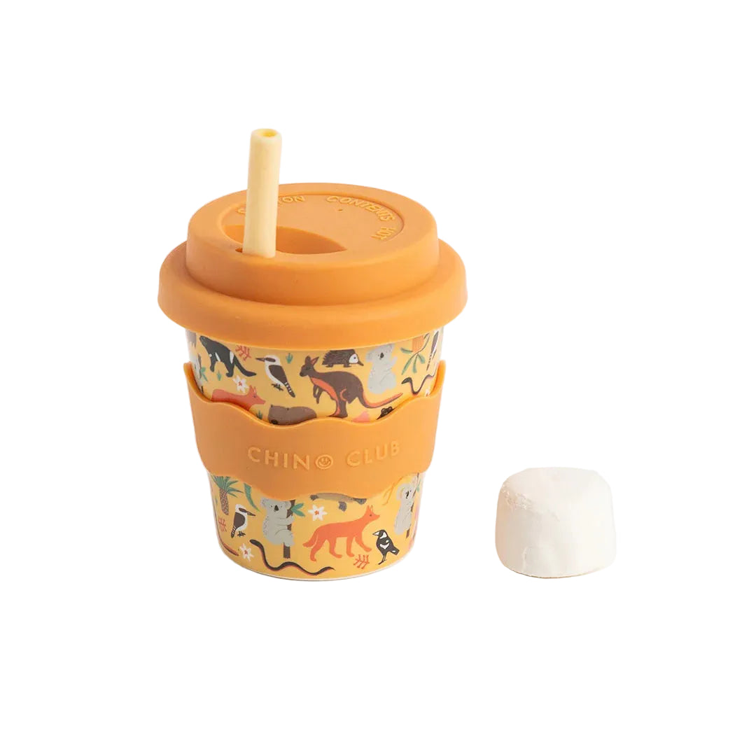CHINO CLUB BABY CHINO CUP WITH LID | AUSSIE ANIMALS - Angus & Dudley Collections