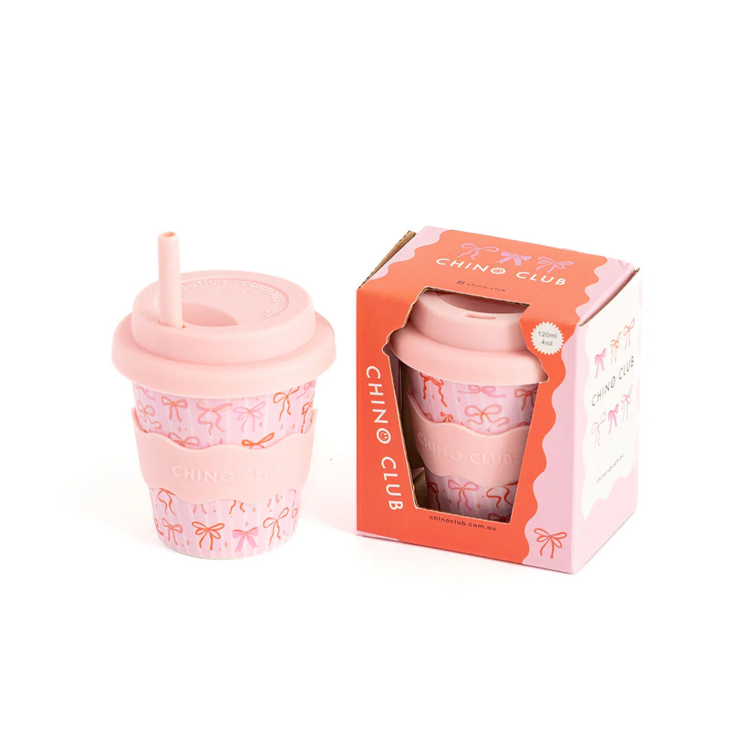 BABY CHINO CUP WITH LID | BOWS