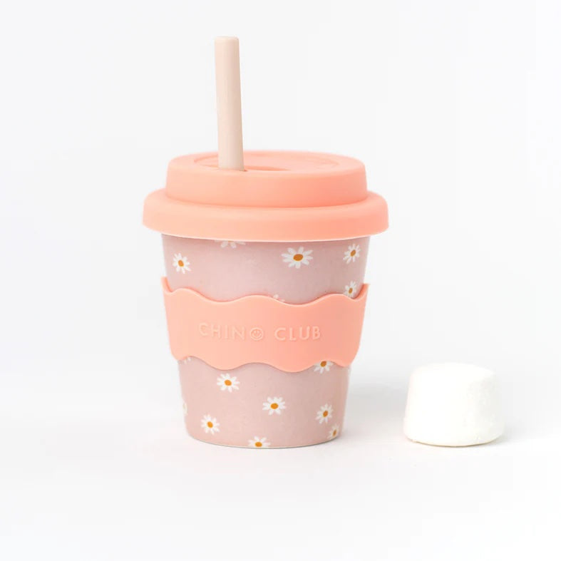 Baby Chino Cup with Lid - Pink Daisy