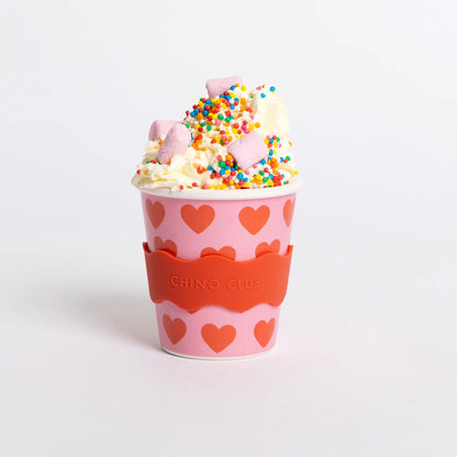 BABY CHINO CUP WITH LID | HEARTS