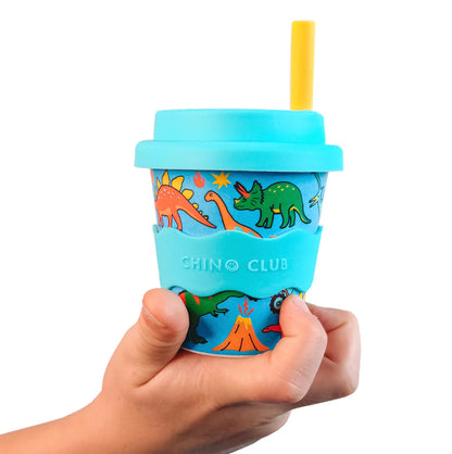 CHINO CLUB BABY CHINO CUP WITH LID | DINOSAURS AND MONSTER TRUCKS