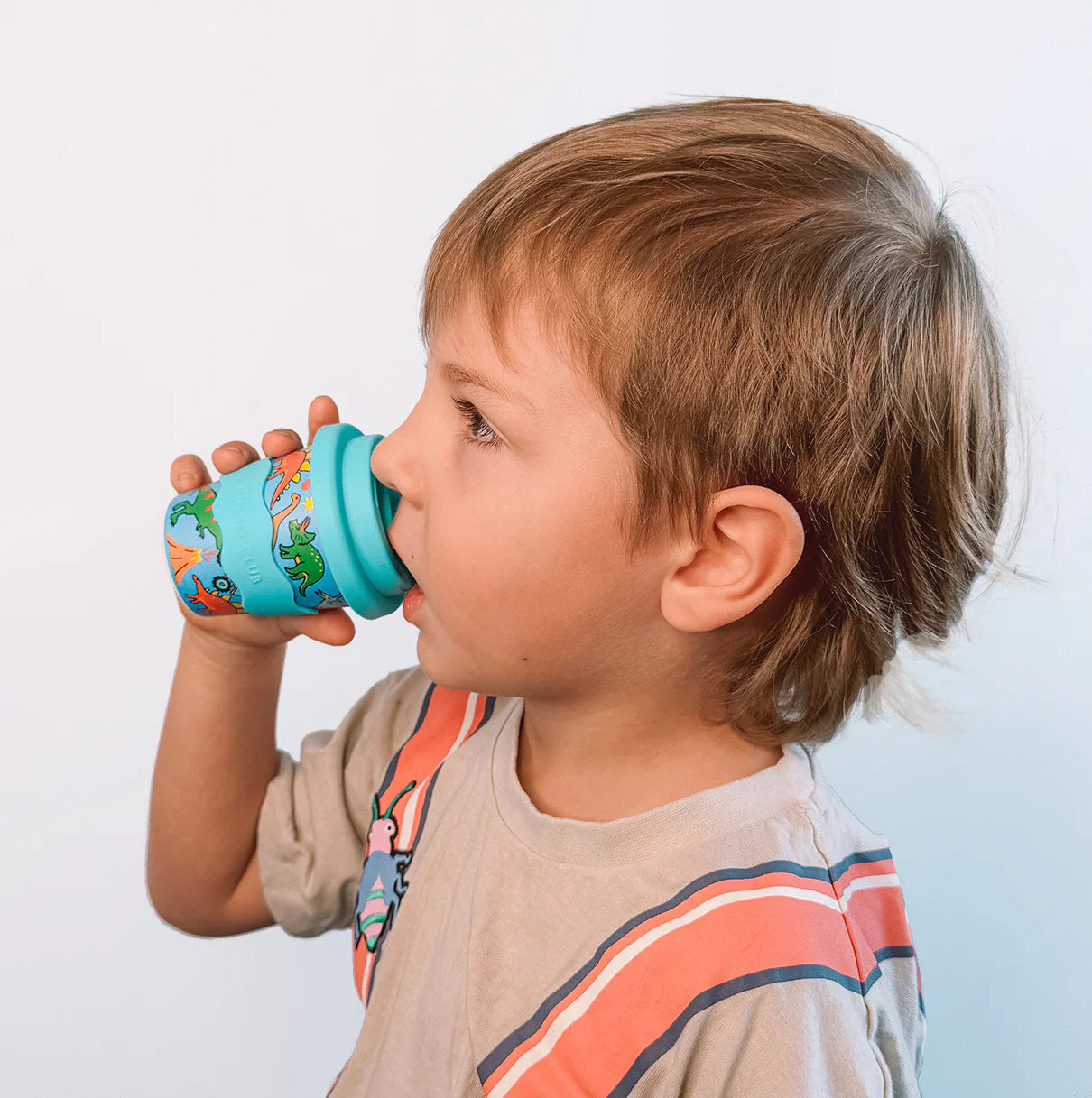 CHINO CLUB BABY CHINO CUP WITH LID | DINOSAURS AND MONSTER TRUCKS