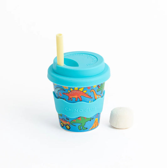 CHINO CLUB BABY CHINO CUP WITH LID | DINOSAURS AND MONSTER TRUCKS