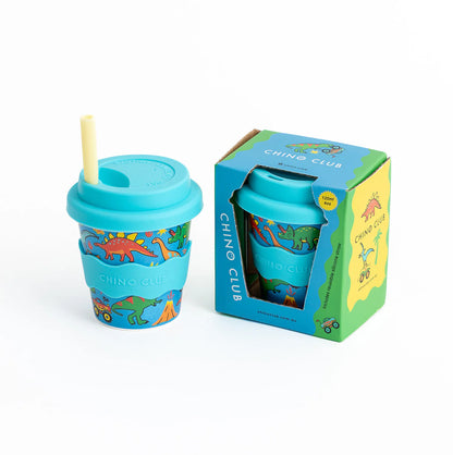 CHINO CLUB BABY CHINO CUP WITH LID | DINOSAURS AND MONSTER TRUCKS