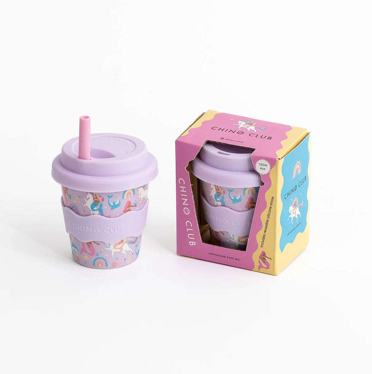 CHINO CLUB BABY CHINO CUP WITH LID | MERMAIDS AND UNICORNS