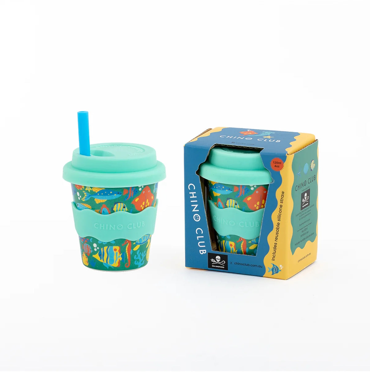 CHINO CLUB BABY CHINO CUP WITH LID | TROPICAL SEA SHEPHERD