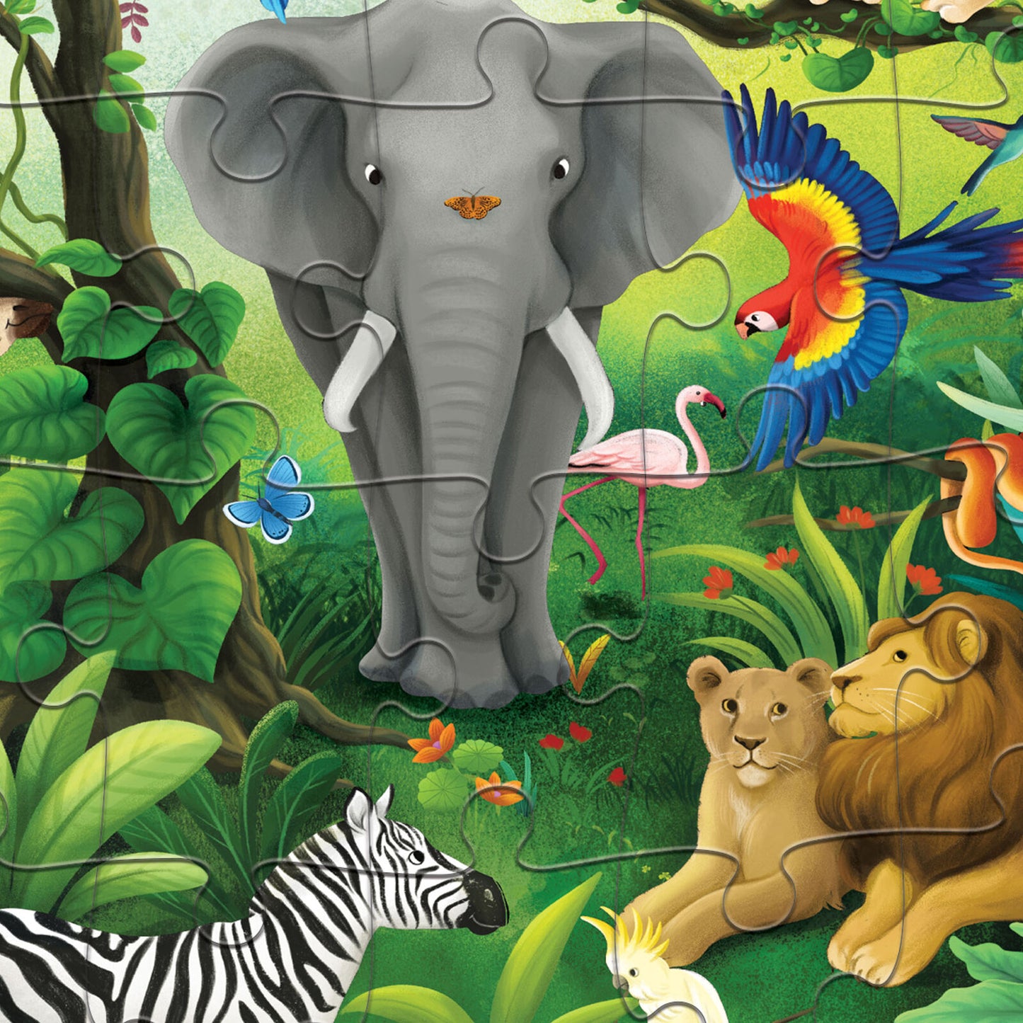 CROCODILE CREEK HOLOGRAPHIC PUZZLE 50 PIECE | JUNGLE PARADISE - Angus & Dudley Collections