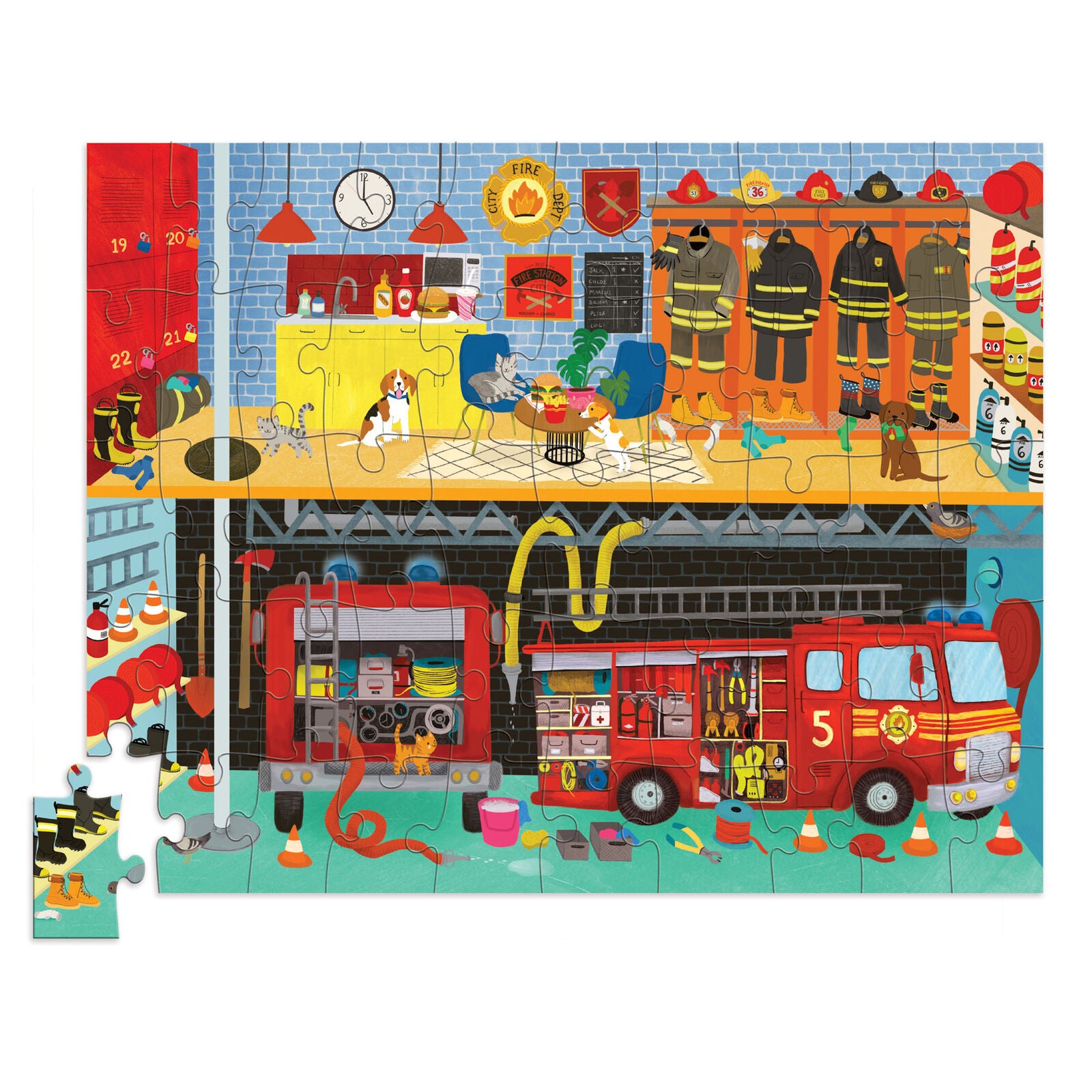 CROCODILE CREEK FLAT HOUSE PUZZLE 50 PIECE | FIRE HOUSE - Angus & Dudley Collections