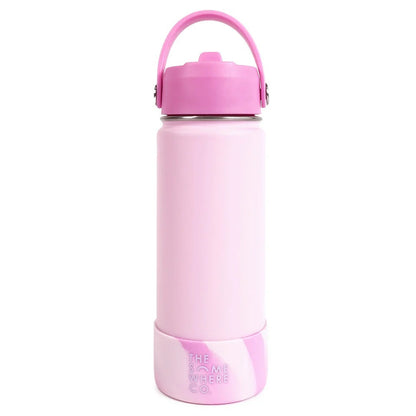 THE SOMEWHERE CO PINK SWIRL WATER BOTTLE 500ML