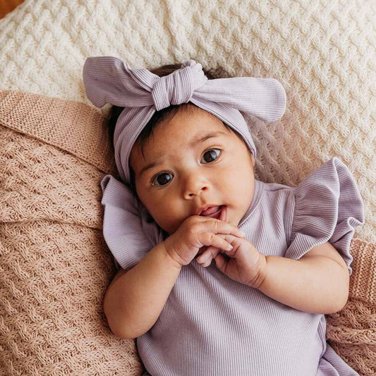 Snuggle Hunny Topknot Headband - Jacaranda