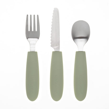KiddiKutter Kids Cutlery Set | Sage
