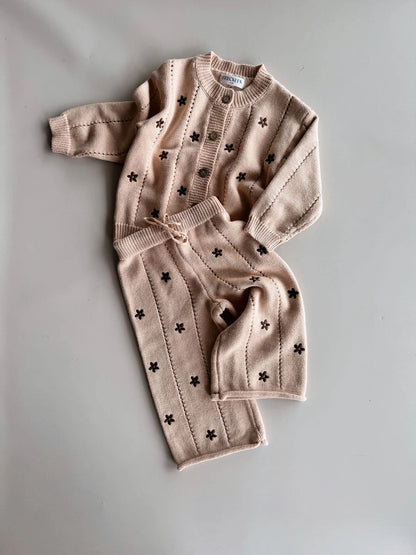 FRECKLES THE LABEL KNIT SET | BROWN DAISY