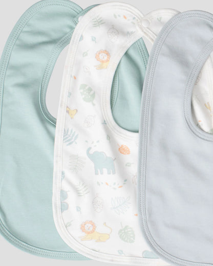 LITTLE LINEN BABY JERSEY BIB 5 PACK | SAVANNA GIRAFFE