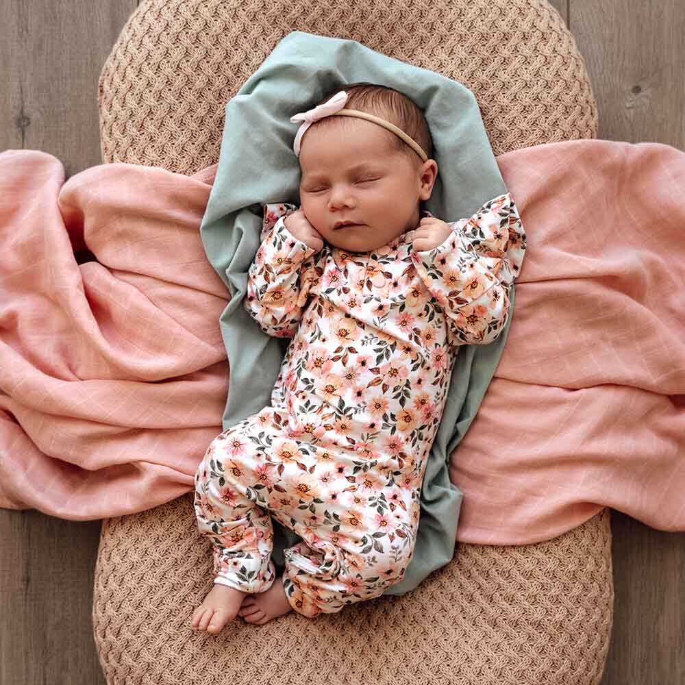 Snuggle Hunny Organic Cotton Growsuit - Spring Floral