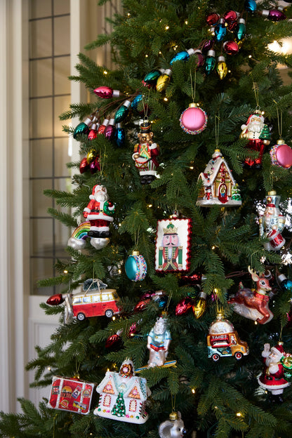 HOLLY AND IVY | HANGING DECORATION | RETRO PASTEL GINGERBREAD HOUSE