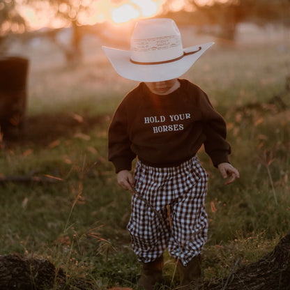 BLOSSOM AND PEAR SWEATER HOLD YOUR HORSES | ESPRESSO