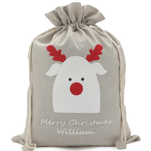 Nana Huchy Personalised Christmas Santa Sack - Reindeer