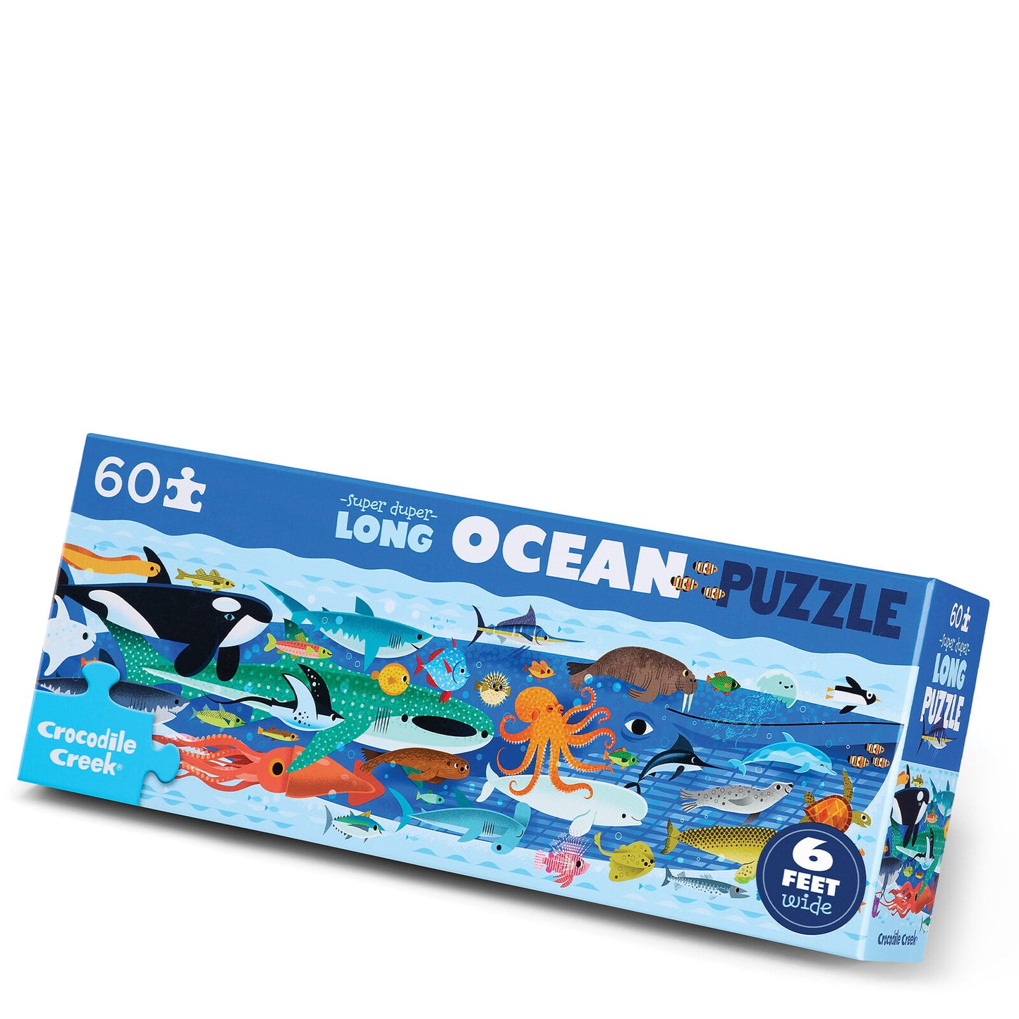 CROCODILE CREEK SUPER DUPER DUPER LONG PUZZLE 60 PIECE | OCEAN - Angus & Dudley Collections