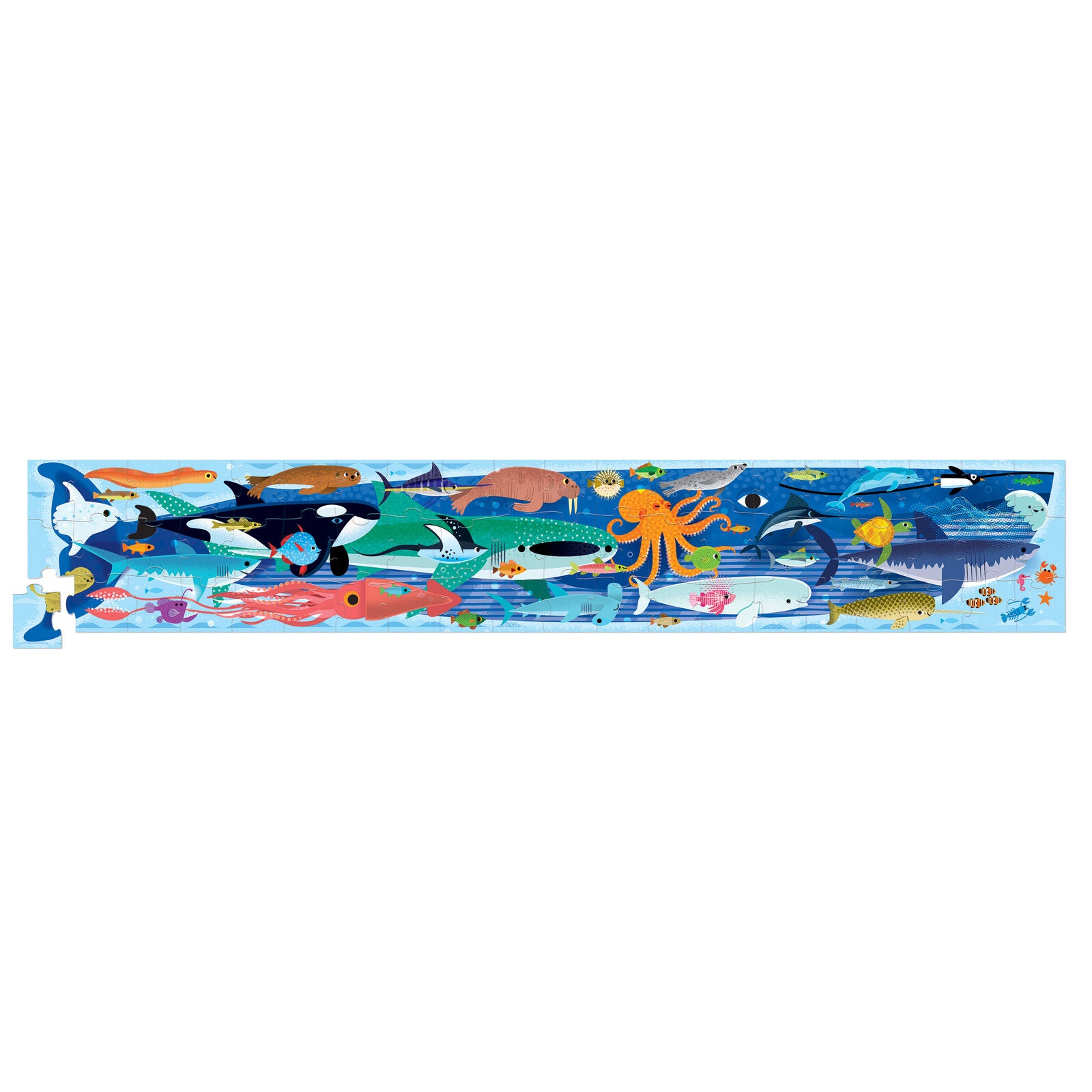 CROCODILE CREEK SUPER DUPER DUPER LONG PUZZLE 60 PIECE | OCEAN - Angus & Dudley Collections