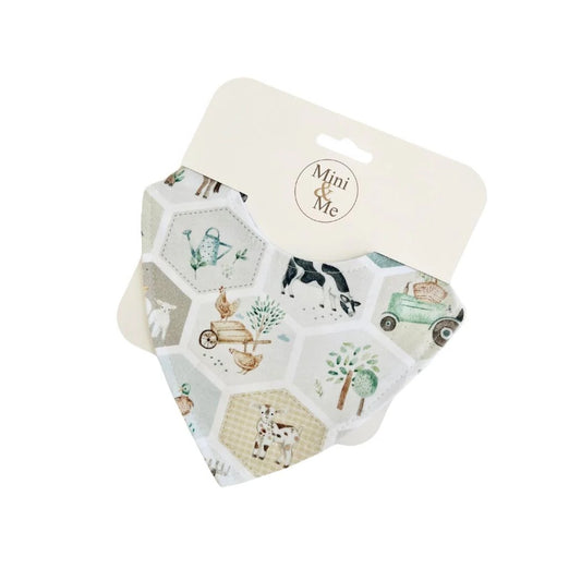 Mini and Me Waterproof Dribble Bib - Patchwork Farm