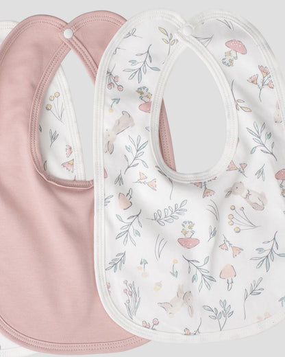 LITTLE LINEN BABY JERSEY BIB 5 PACK | HARVEST BUNNY