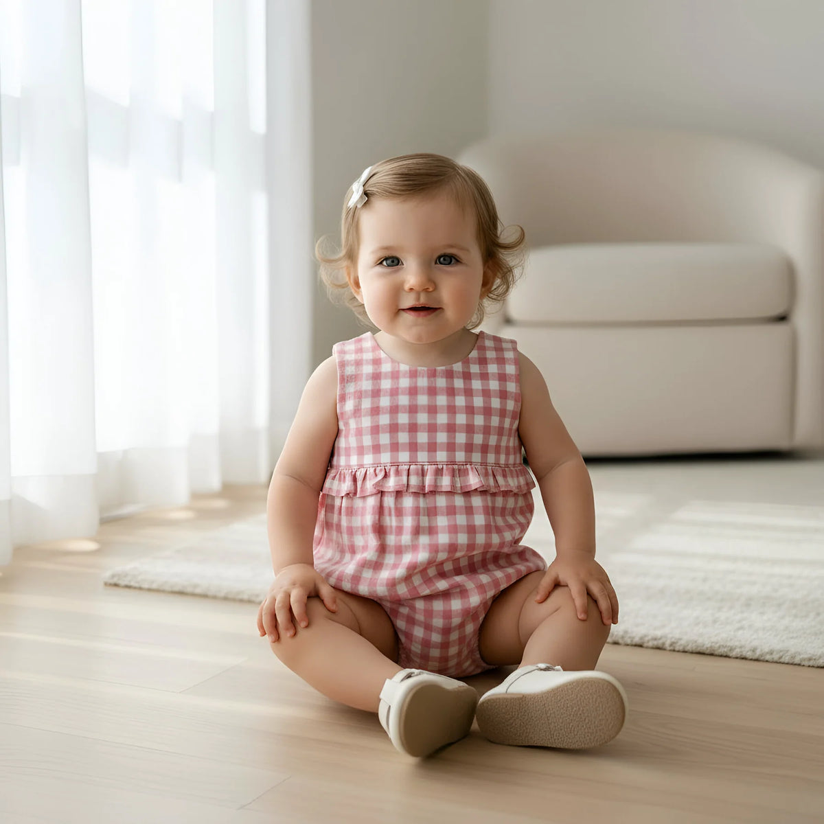 LOVE HENRY | NORA PLAYSUIT | PINK CHECK