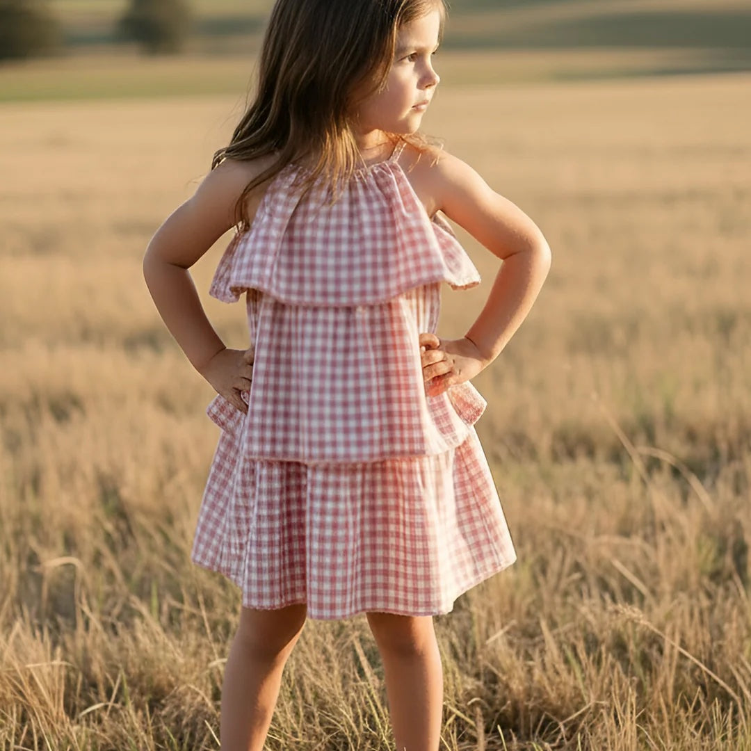 LOVE HENRY | SADIE DRESS | PINK CHECK
