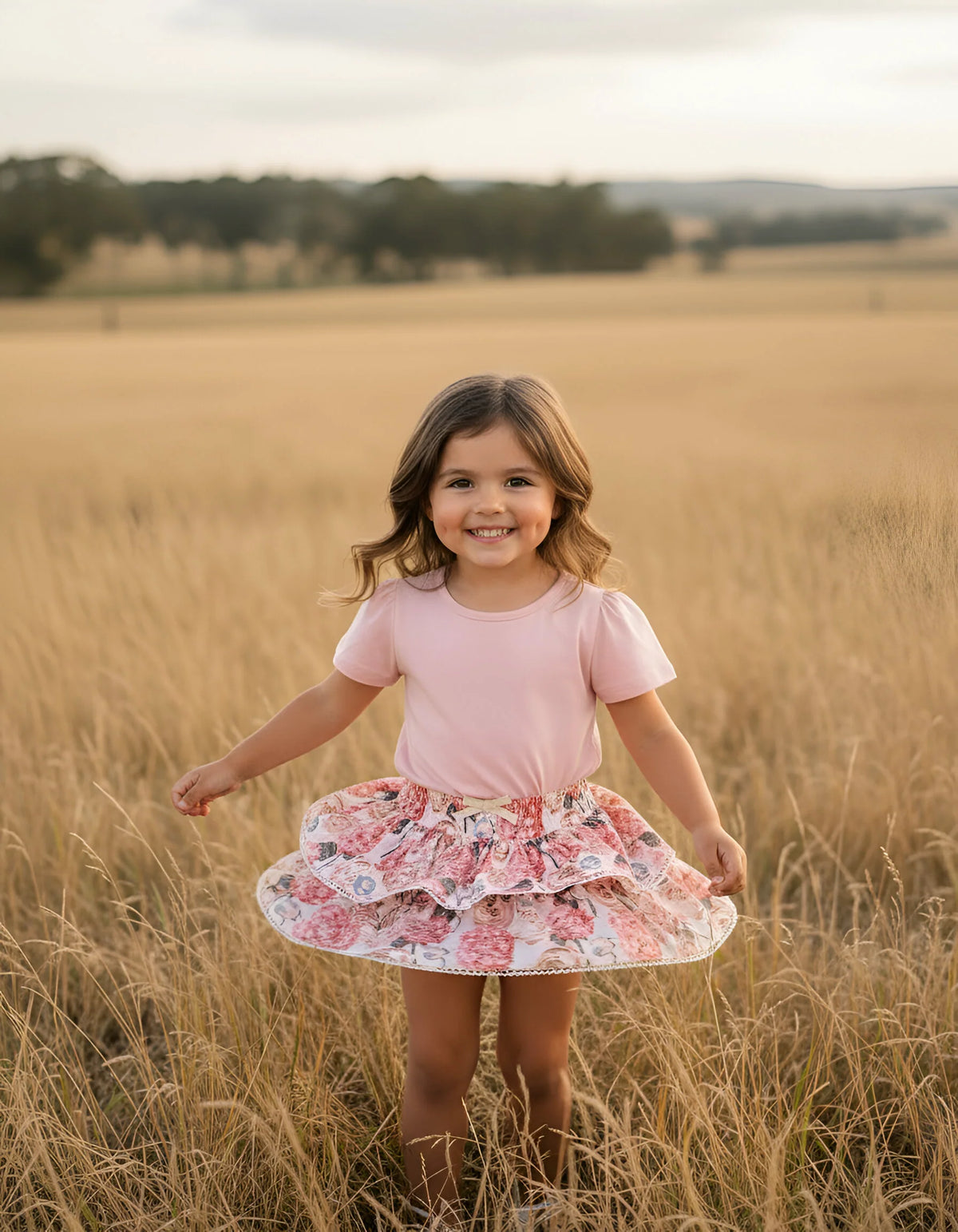 LOVE HENRY | FRILL SLEEVE TOP | PINK