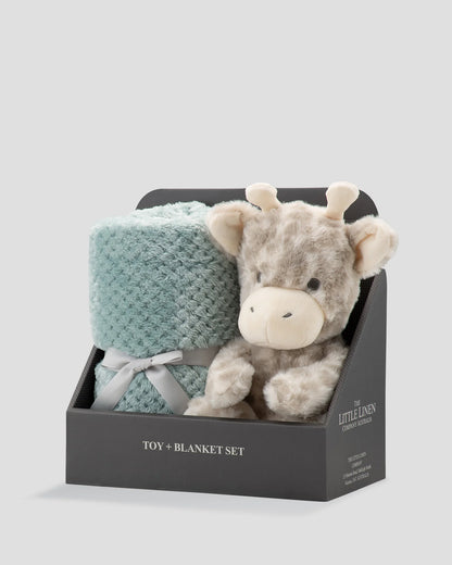 LITTLE LINEN SOFT PLUSH TOY AND BLANKET | SAVANNA GIRAFFE