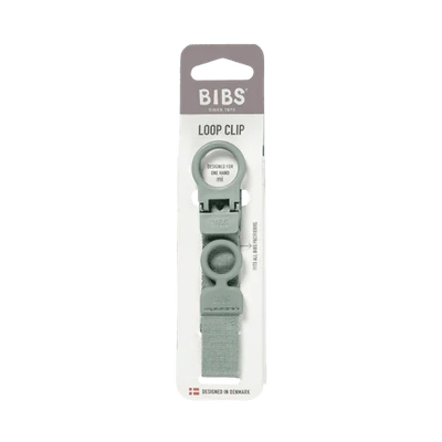 Bibs Dummy Clip Loop - Sage - Angus & Dudley Collections
