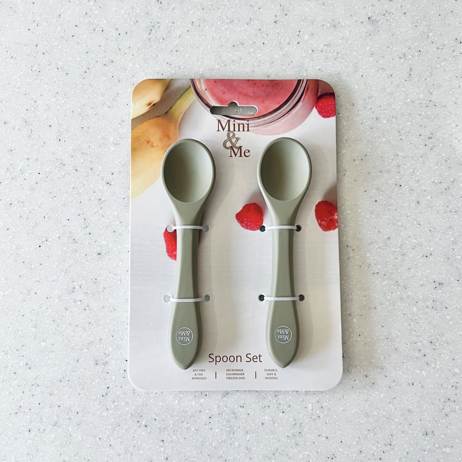 Mini and Me Spoon Set - Olive