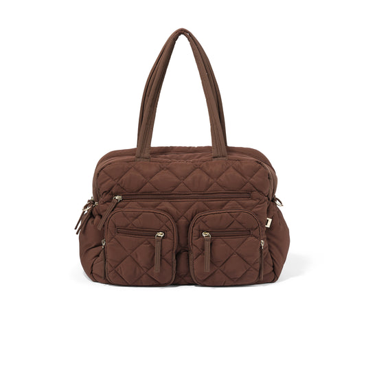 OIOI CARRY ALL NAPPY BAG | PUFFY CHOCOLATE QUILT