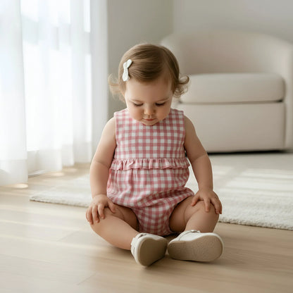 LOVE HENRY | NORA PLAYSUIT | PINK CHECK
