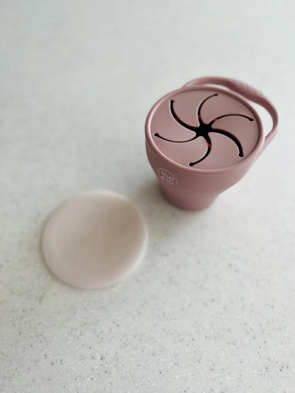 CUDDLEBUG & CO | SILICONE COLLAPSIBLE SNACK CUP | CHERRY