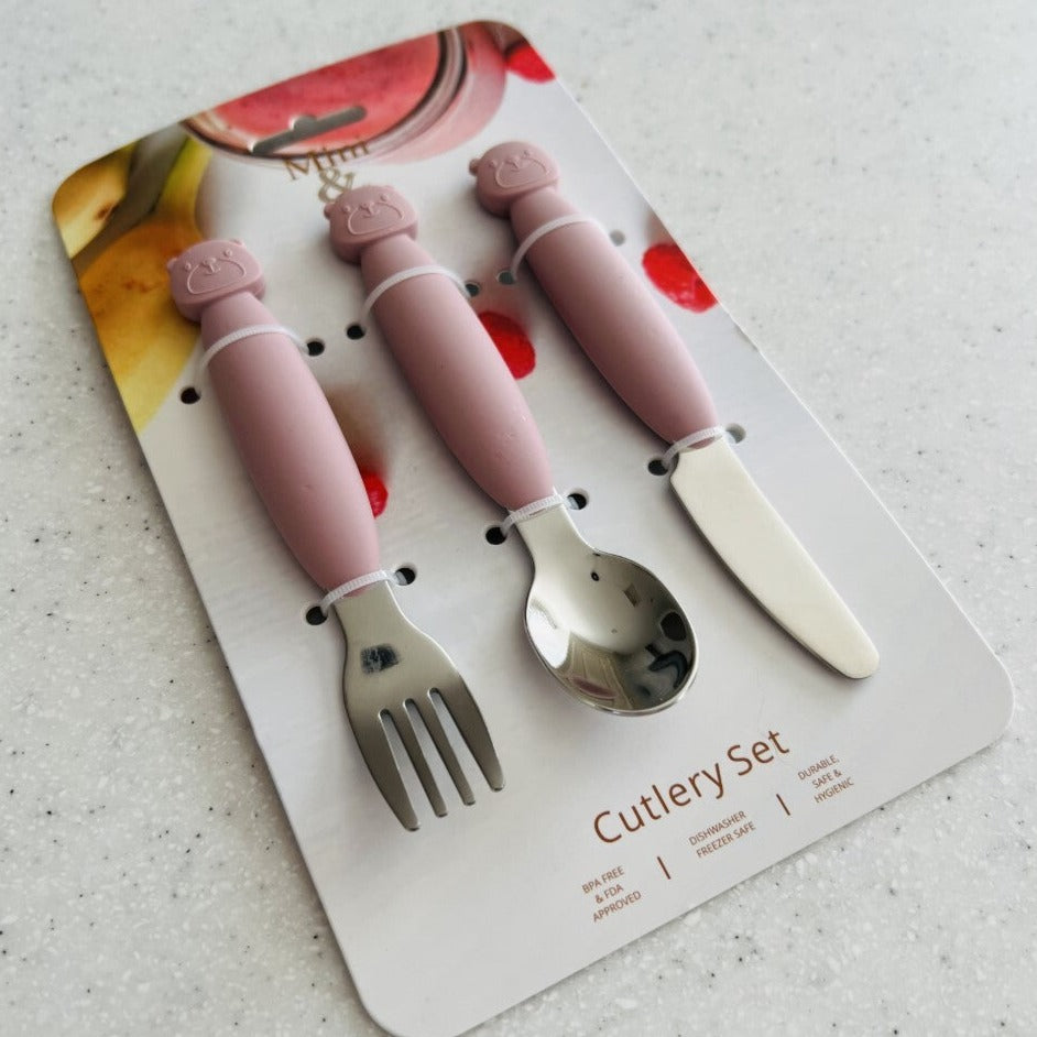 toddler metal cutlery set - angus and dudley