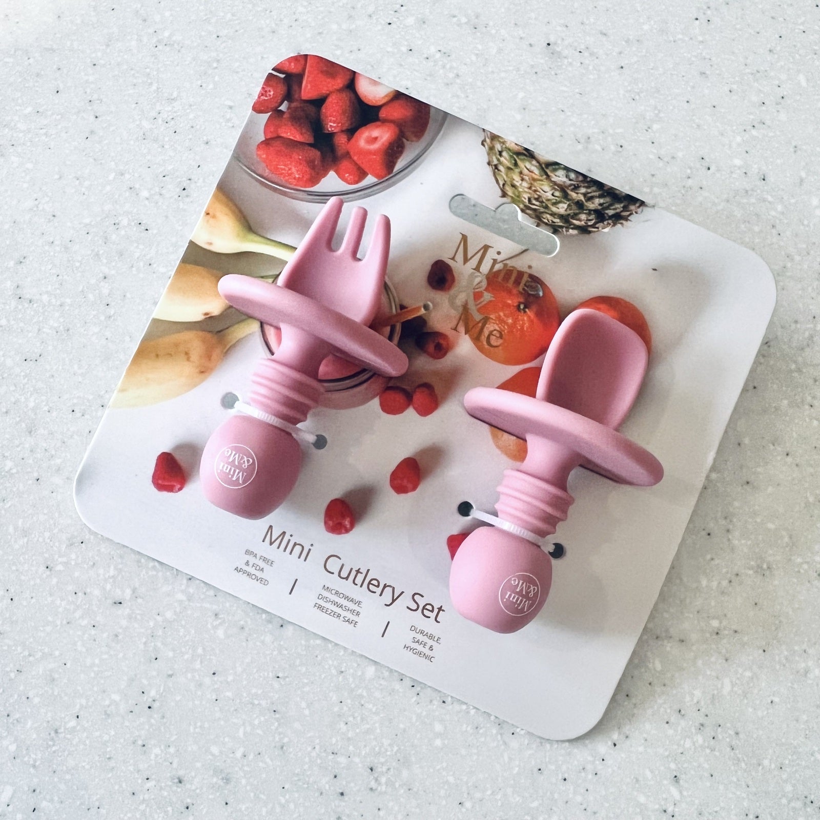 Mini and Me Mini Cutlery Set - Guava