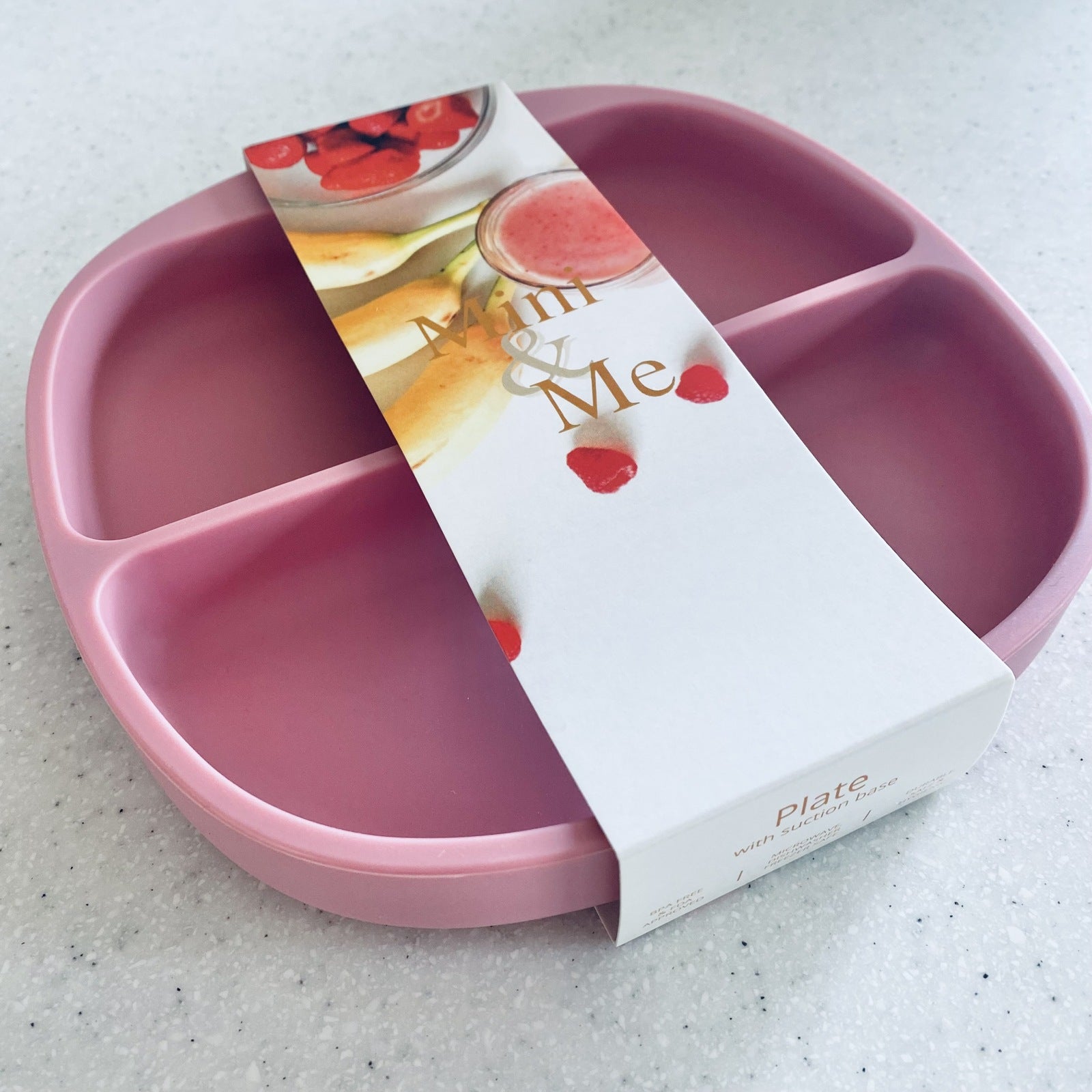 Mini and Me Silicone Divider Plate - Guava